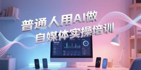 普通人用AI做自媒体实操培训，普通人一个人用ai做自媒体，视频制作、短视频引流、直播带货，轻松入门-Zv东方