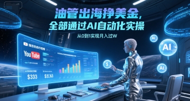 油管出海挣美金，全部通过AI自动化实操，从0到1实现月入过W-Zv东方