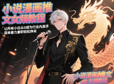 小说漫画推文女频教程，让所有小白从0成为行业内高手，简单暴力兼职轻松挣米-Zv东方