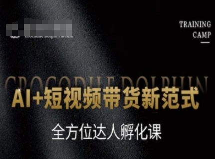 AI+短视频带货新范式，全方位达人孵化课-Zv东方