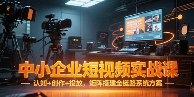 中小企业短视频实战课，认知+创作+投放，矩阵搭建全链路系统方案-Zv东方