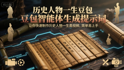 历史人物一生豆包智能体生成提示词，让你快速制作历史人物一生类视频，简单易上手-Zv东方