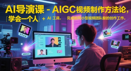 AI导演课-AIGC视频制作方法论，学会一个人+AI工具，完成如同小型视频团队般的创作工作，实现导演梦-Zv东方