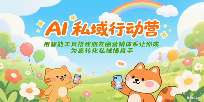 AI私域行动营：用智能工具搭建朋友圈营销体系让你成为高转化私域操盘手-Zv东方