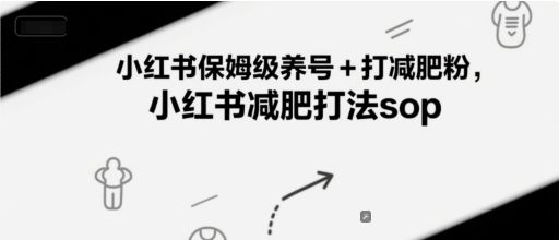 小红书保姆级养号+打减肥粉，小红书减肥打法sop-Zv东方