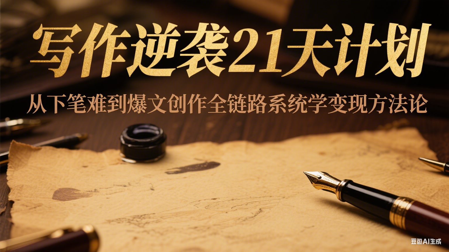 写作逆袭21天计划：从下笔难到爆文创作全链路系统学变现方法论-Zv东方
