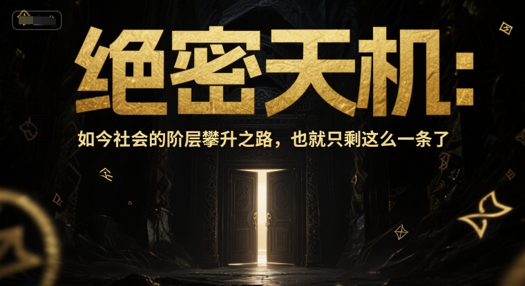 付费文章：绝密天机：如今社会的阶层攀升之路，也就只剩这么一条了-Zv东方