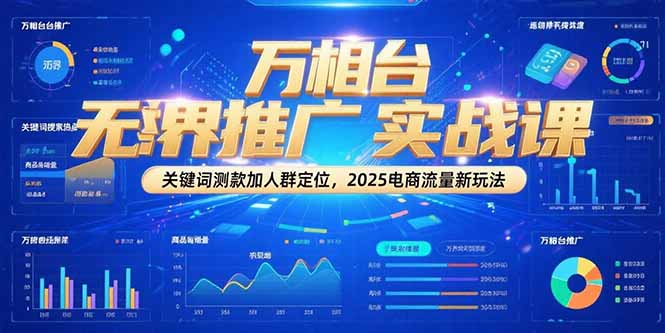万相台无界推广实战课，关键词测款加人群定位，2025电商流量新玩法-Zv东方