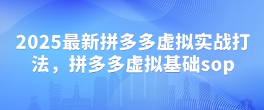 2025最新拼多多虚拟实战打法,拼多多虚拟基础sop-Zv东方