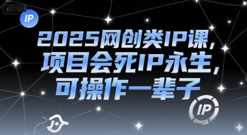 2025网创类IP课，项目会死IP永生，可操作一辈子-Zv东方