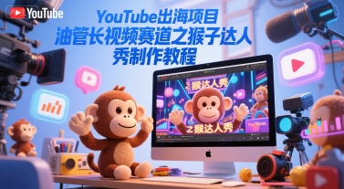 YouTube出海项目，油管长视频赛道之猴子达人秀制作教程-Zv东方