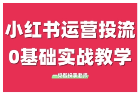 小红书运营投流，小红书广告投放从0到1的实战课，学完即可开始投放(更新)-Zv东方