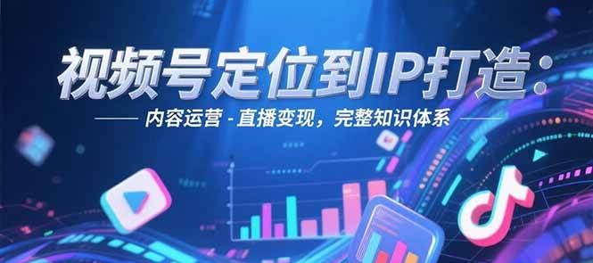 视频号定位到IP打造：账号搭建-内容运营-直播变现，完整知识体系-Zv东方