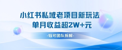 小红书私域项目新玩法，单月变现过W+-Zv东方