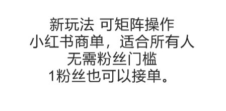 可矩阵操作，小红书商单新玩法，适合所有人，无需粉丝门槛，1粉丝也可以接单-Zv东方