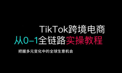 TikTok电商运营从基础到高阶全方位实操-Zv东方